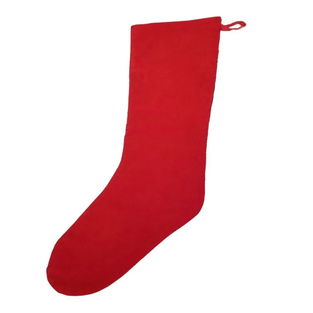 Santa Needlepoint Stocking Winter Holiday Decor NOEL Father Christmas‎ 21 in